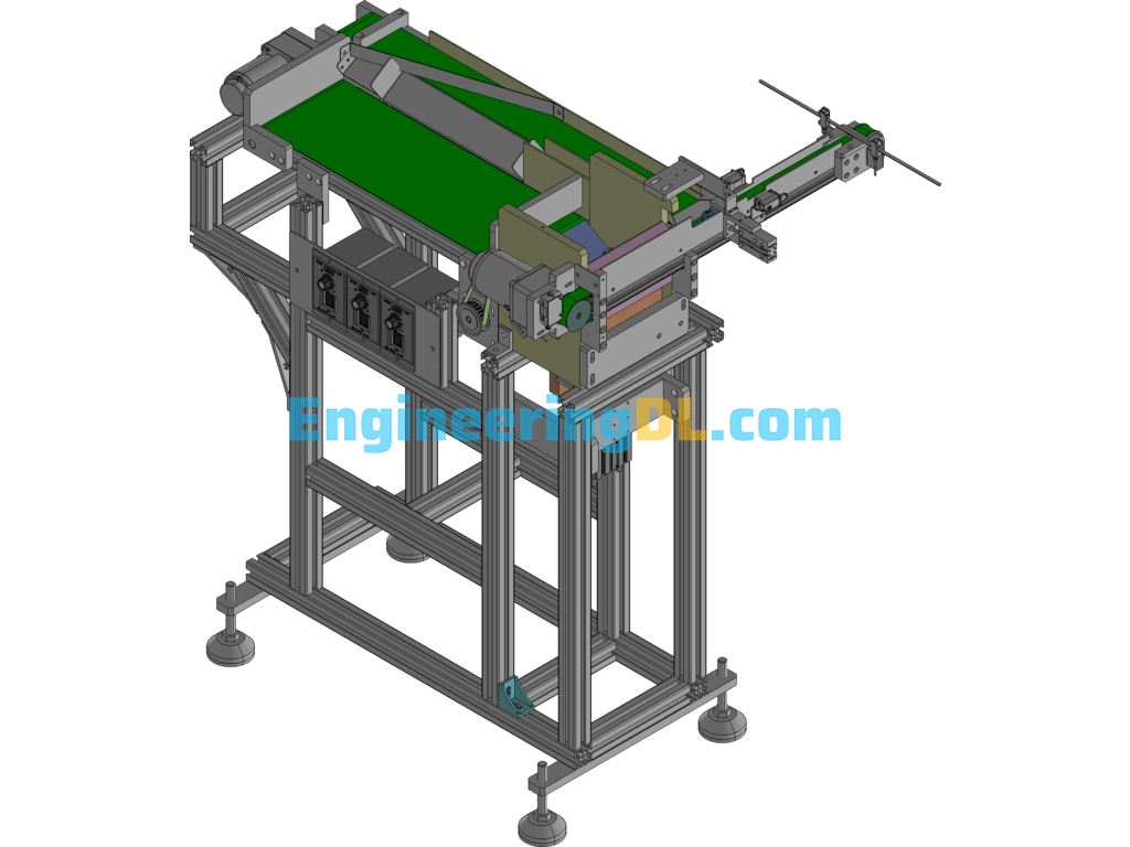 Automatic Pusher Loading Machine 3D Exported Free Download