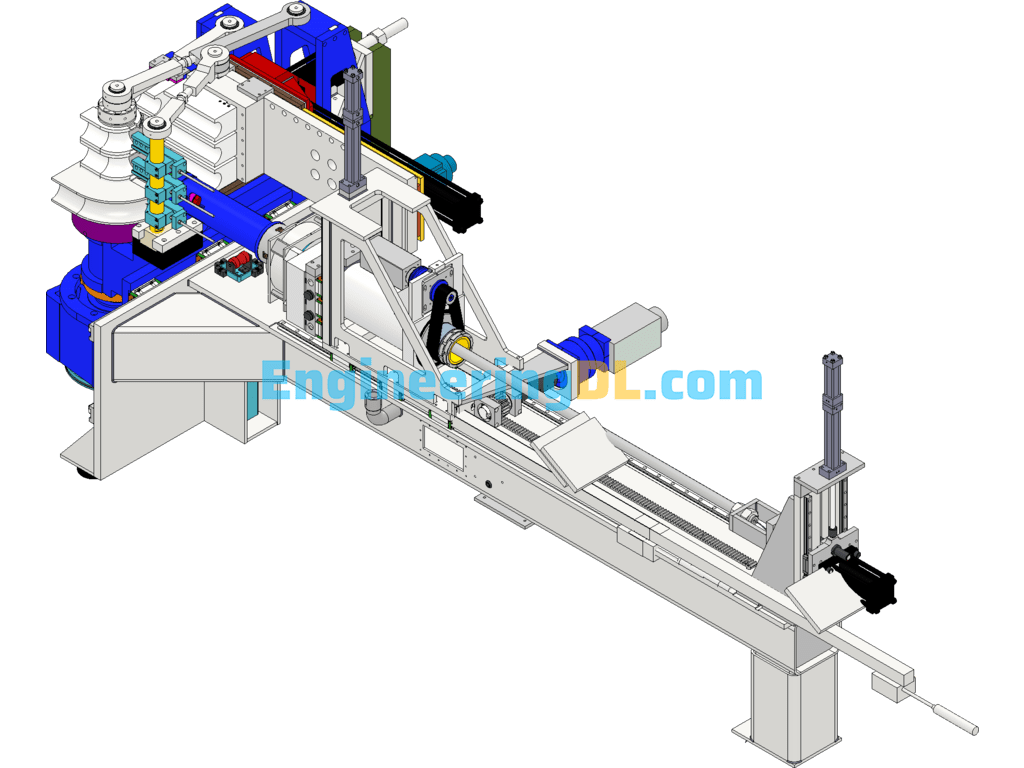 Automatic CNC Pipe Bender SolidWorks, 3D Exported Free Download