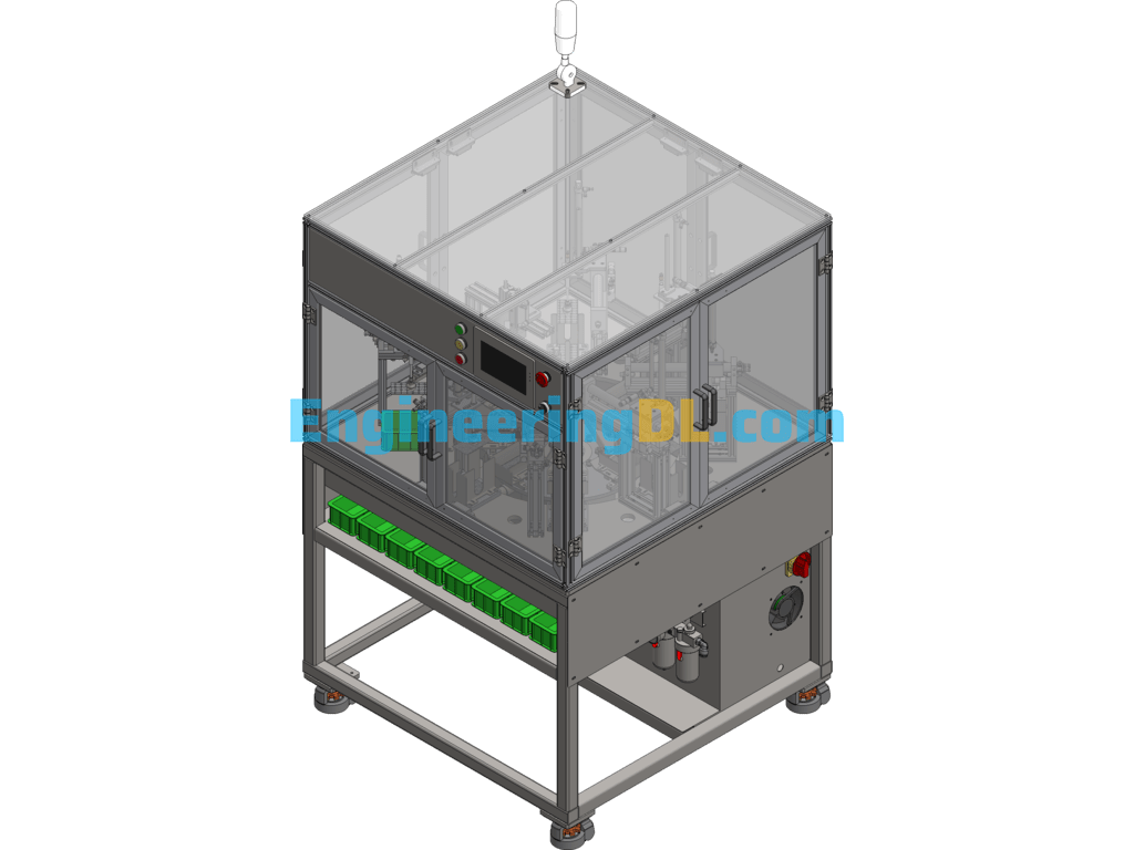 Automatic Washing Label Machine SolidWorks Free Download
