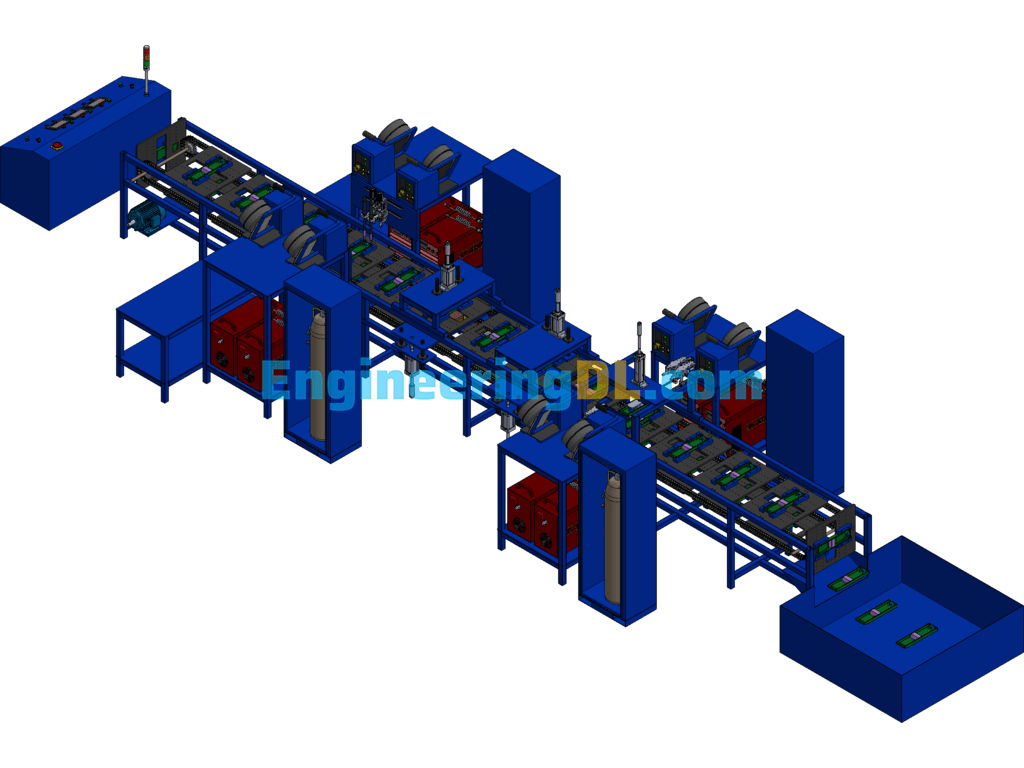 Automatic Welding Line SolidWorks, 3D Exported Free Download