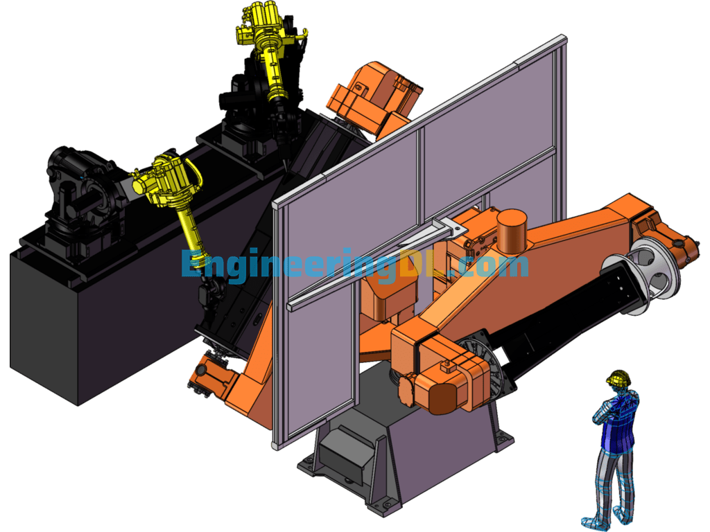 Automatic Welding Equipment Of Robot Welding Positioner Machine Design Model SolidWorks, 3D Exported Free Download
