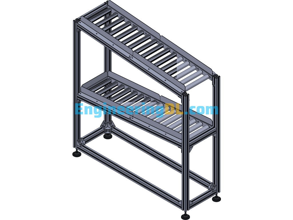 Automatic Production Line Material Rack SolidWorks Free Download