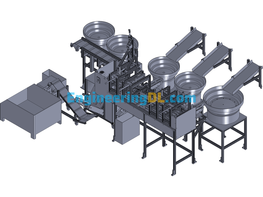 Automatic Assembly Machine (Mature Equipment) SolidWorks, 3D Exported Free Download