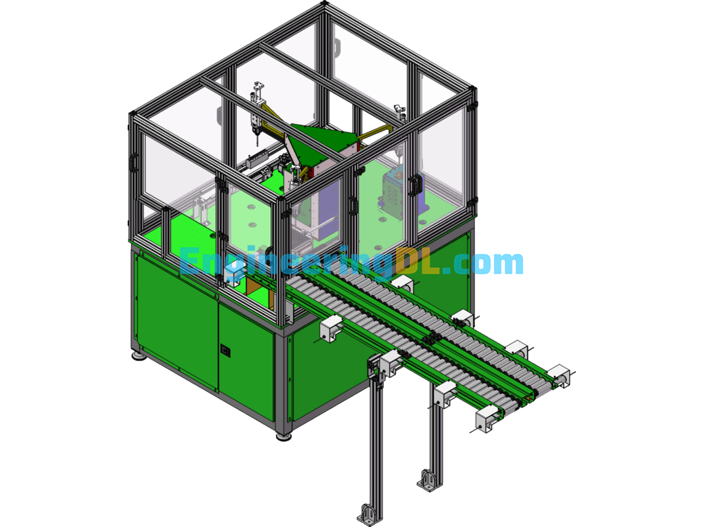 Automatic Assembly Machine SolidWorks, 3D Exported Free Download