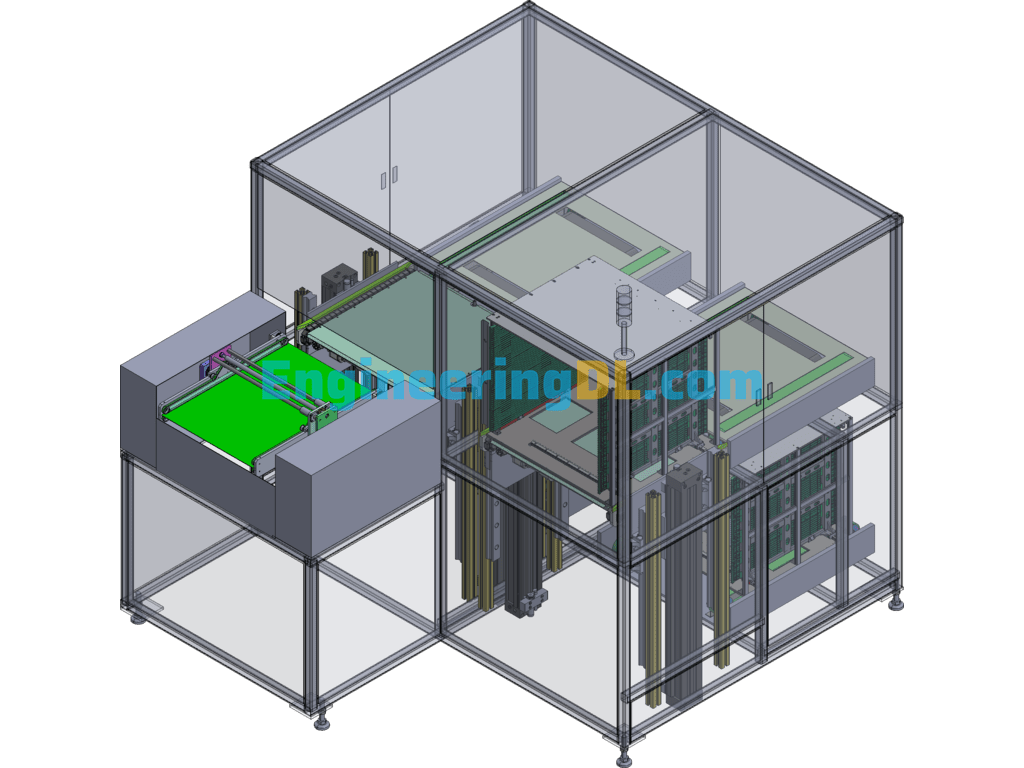 Automation Equipment-PCB Frame Automatic Caching Machine 3D Exported Free Download