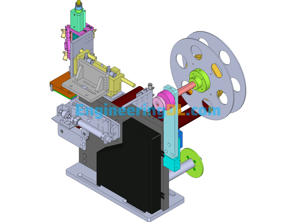 Automatic Labeling Machine Material Roll Feeder Dialer SolidWorks Free Download