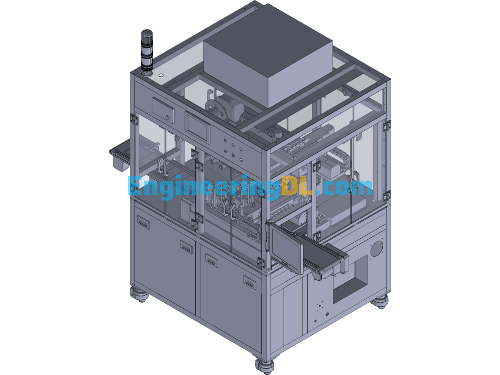 Automated Laminating Machine 3D Exported Free Download