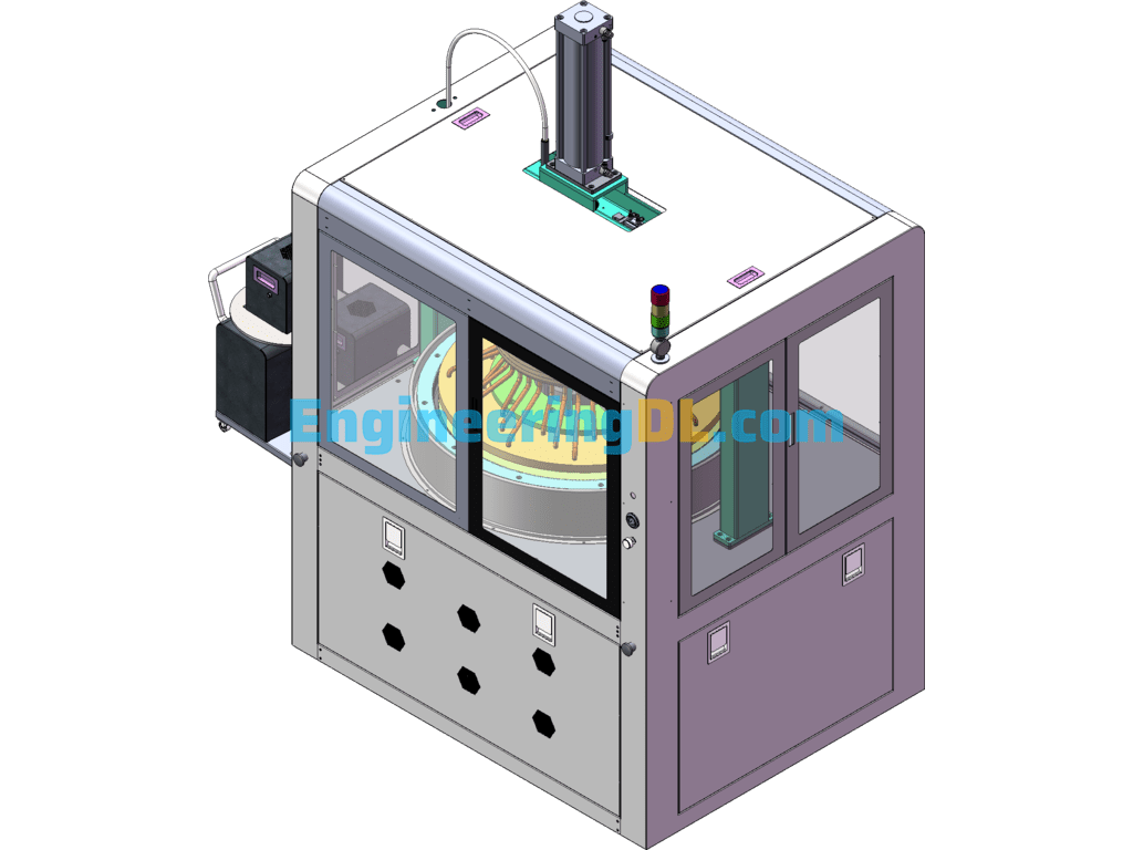 Automatic High-Precision Glass Polishing Machine (3D+2D+CAD Engineering Drawings+BOM List Details) SolidWorks, AutoCAD, 3D Exported Free Download