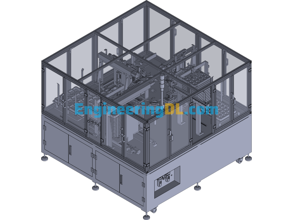 Automatic Mouse Assembly Machine 3D Exported Free Download