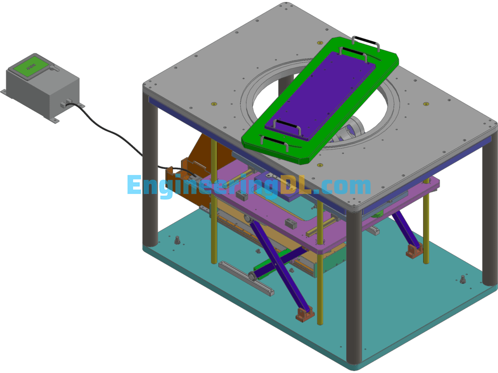 Automatic Lifting Wireless Charging Device 3D Exported Free Download