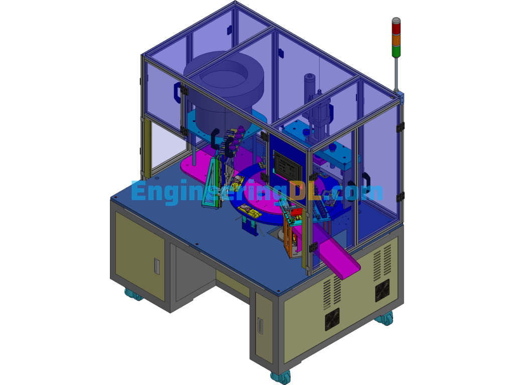 Automatic Nail Press Fitting Machine 3D Exported Free Download
