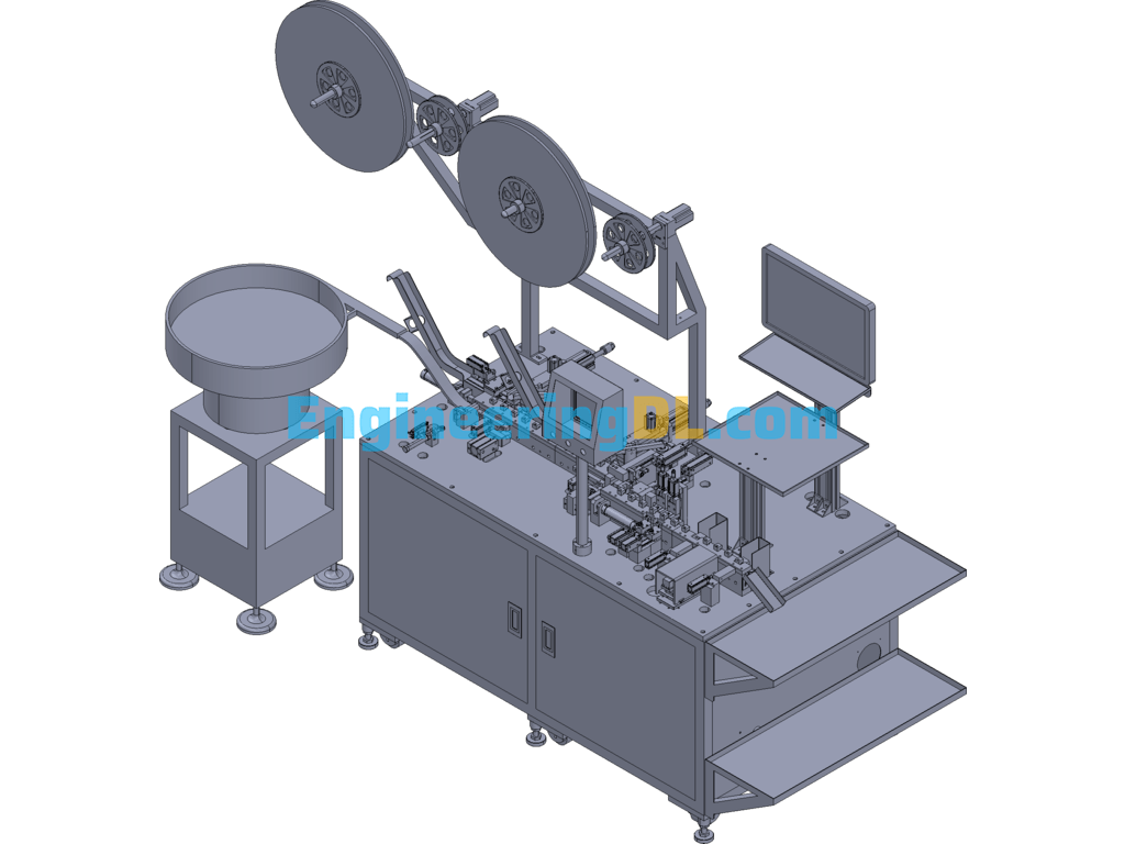 Automatic Double-Row Connector Plug-End Electrical Testing CCD Inspection Automatic Machine 3D Exported Free Download