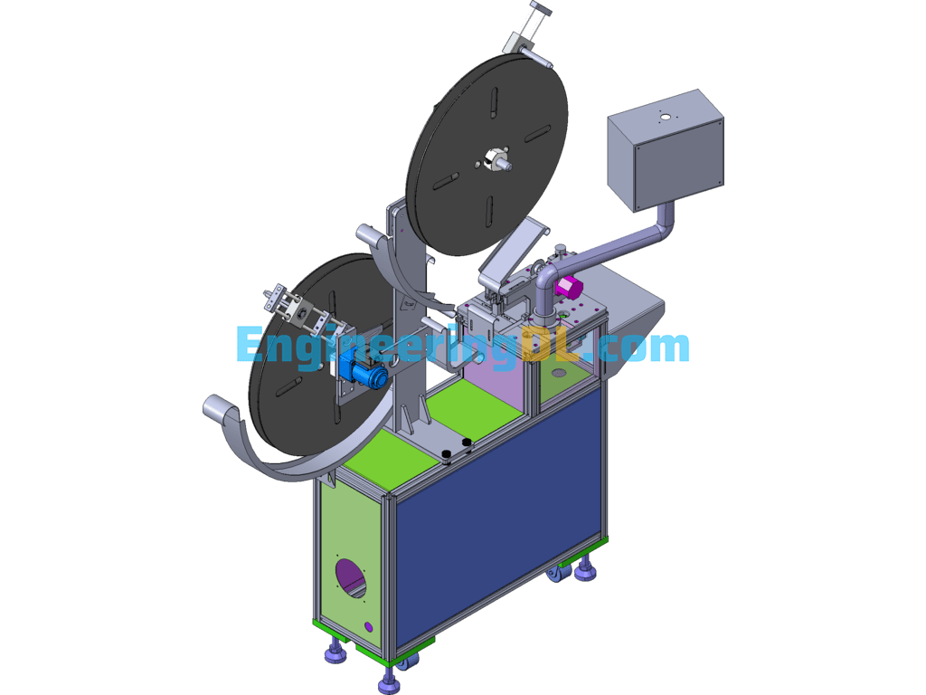 Automatic Quadruple Cutting Machine SolidWorks, 3D Exported Free Download