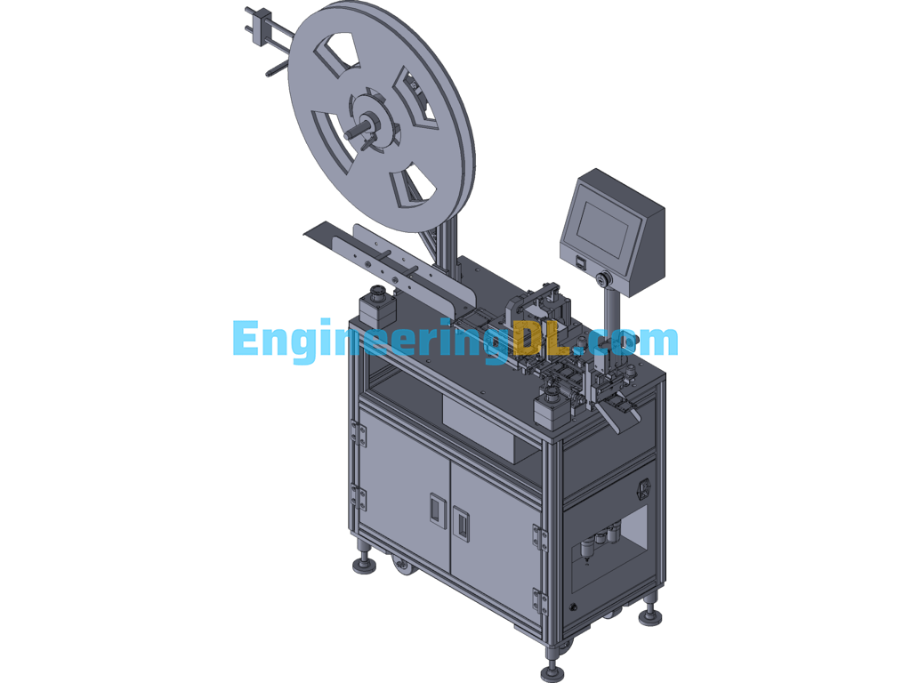 Automatic Shield Cutting Machine 3D Exported Free Download