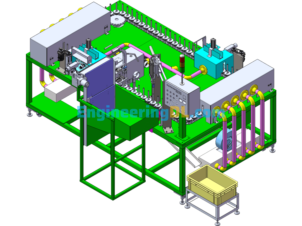 Automatic Cycle Cleaning Spray Machine SolidWorks Free Download