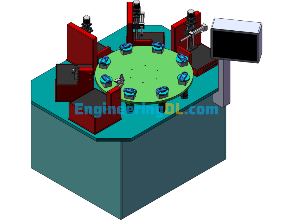 Automatic Printer, Automatic Body Pad Printing Machine SolidWorks Free Download