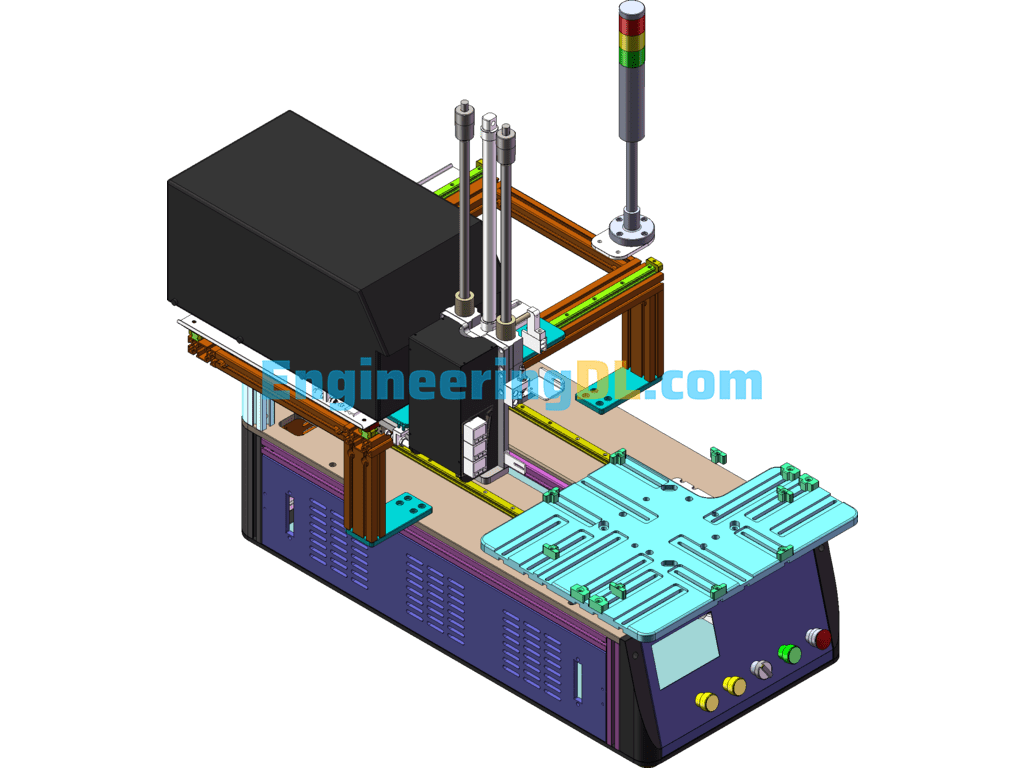 Automatic Printing And Labeling Machine SolidWorks Free Download