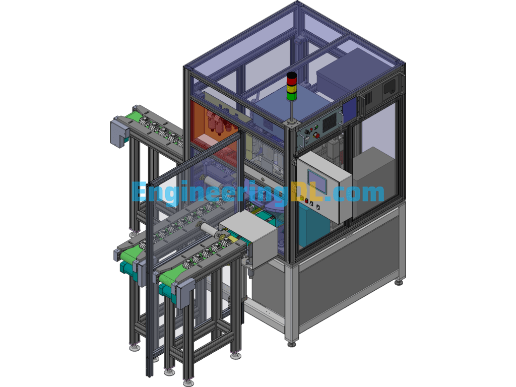 Automatic Marking And Inspection Machine 3D Exported Free Download