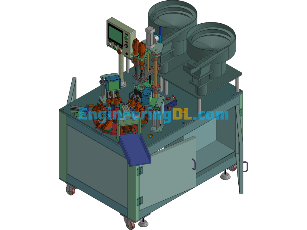 Automatic Screwdriving Machine, Automatic Screw Locking Equipment (CreoProE), 3D Exported Free Download
