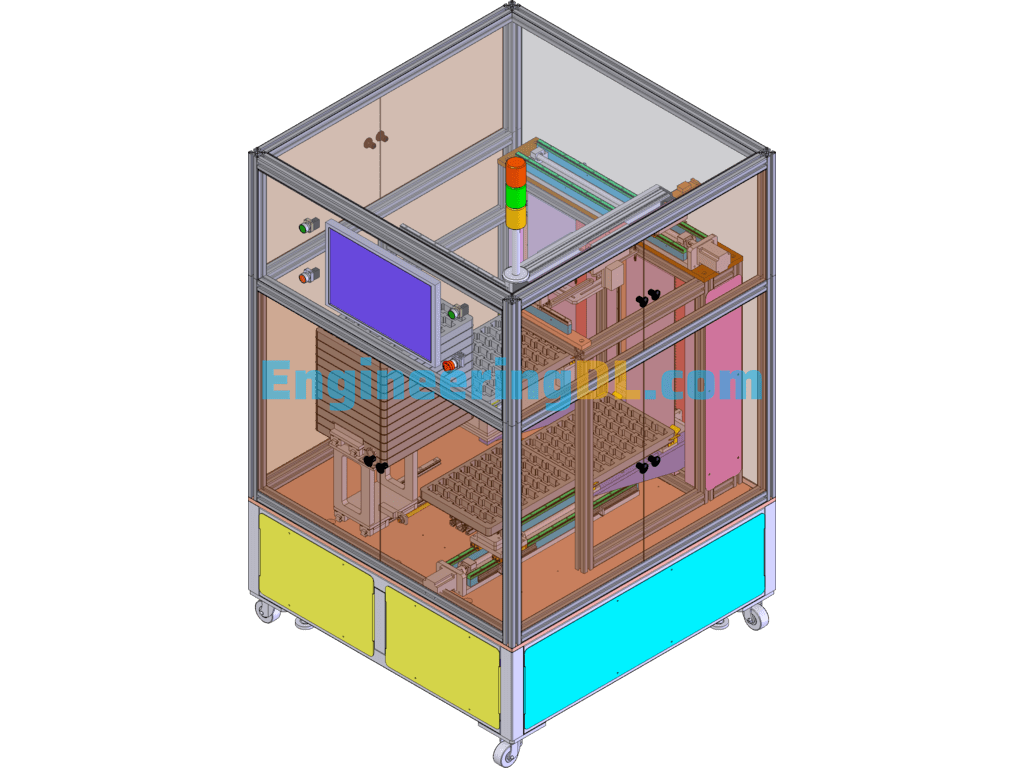 Automatic Code Scanning Equipment SolidWorks, 3D Exported Free Download