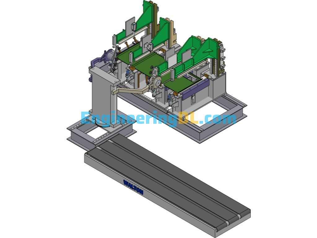 Automatic Bending Machine 3D Model SolidWorks, 3D Exported Free Download
