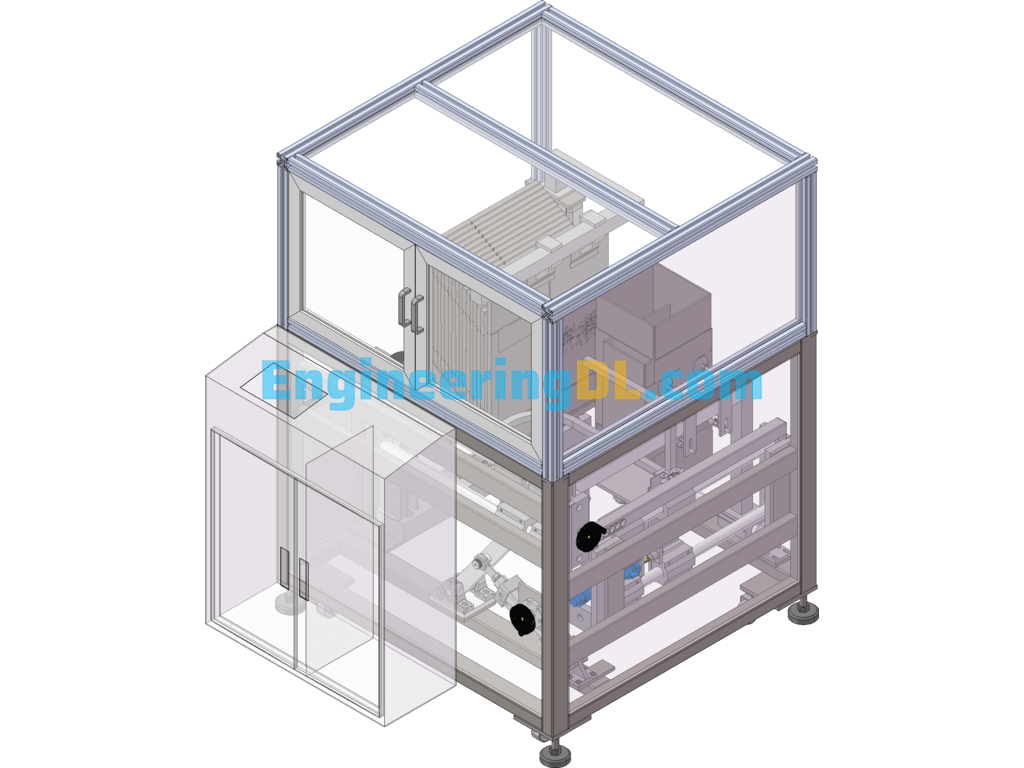 Automatic Carton Folding Machine SolidWorks, 3D Exported Free Download