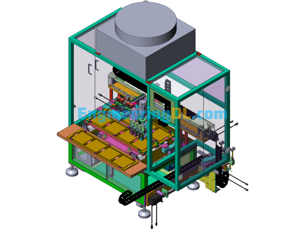 Automatic Plating Machine SolidWorks, 3D Exported Free Download