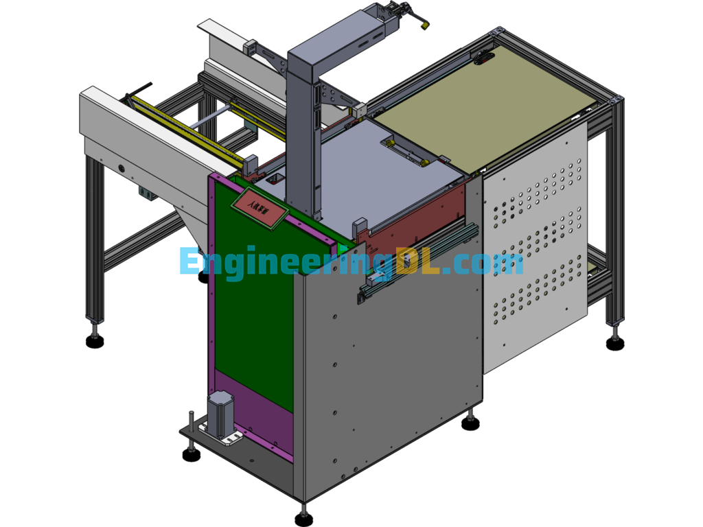 Automatic Plate Receiving And Feeding Machine SolidWorks Free Download