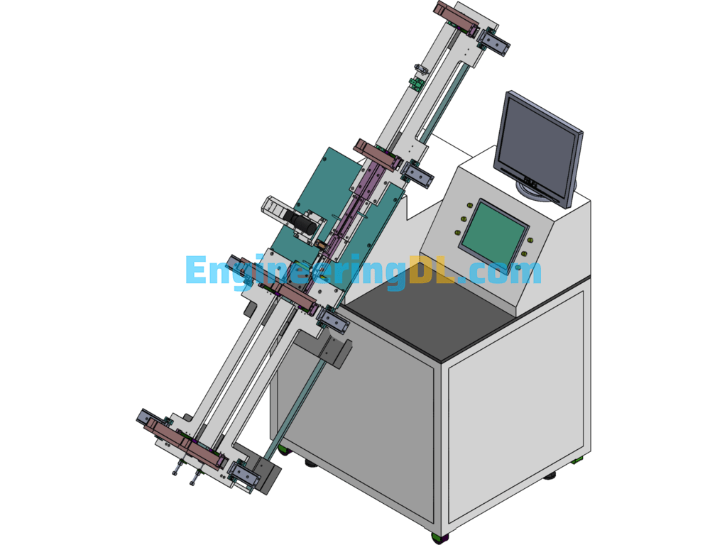 Automatic Inspection And Loading Machine Down Test Machine SolidWorks, 3D Exported Free Download