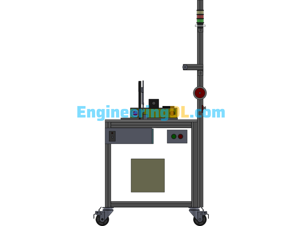 Automatic Measuring Machine (Non-Standard Equipment) (SolidWorks, UG(NX), CreoProE), Solid Edge, 3D Exported Free Download
