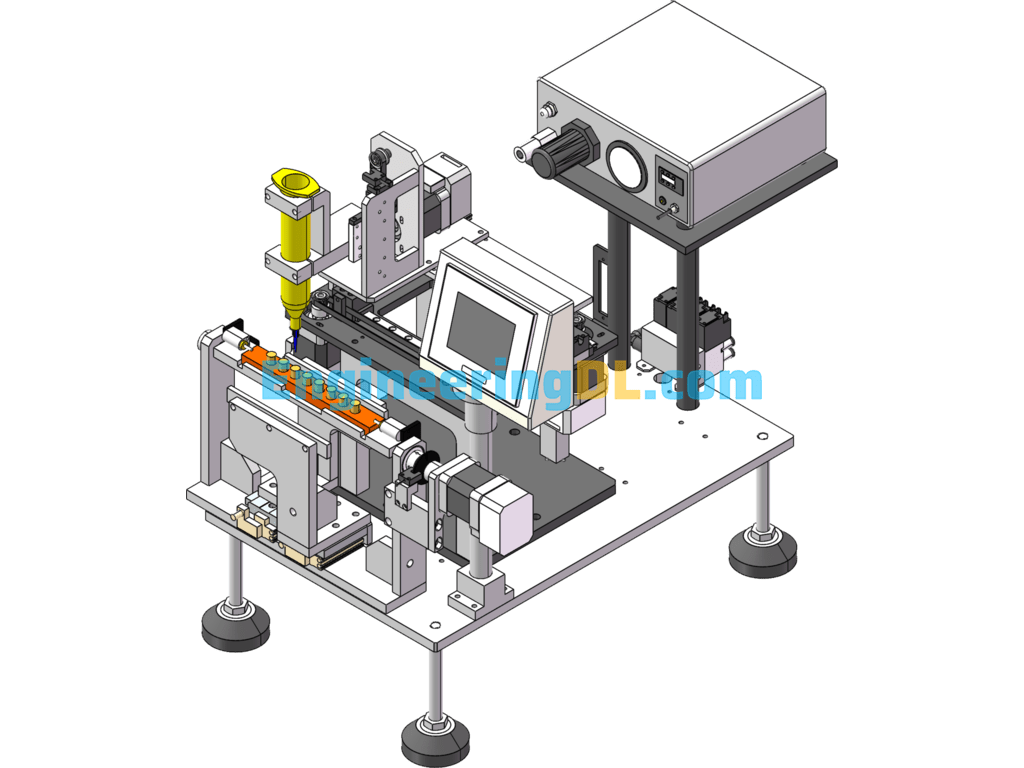 Automatic Varnish Application Machine (Paint Spraying Machine) SolidWorks, 3D Exported Free Download
