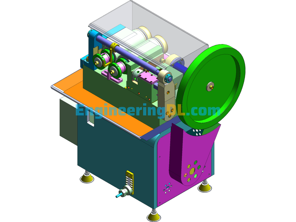 Automatic Tooth Rolling Machine SolidWorks, 3D Exported Free Download