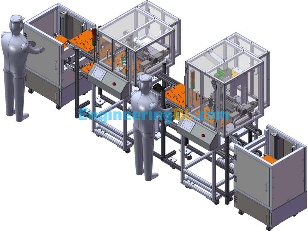Automatic Welding And Tapping Work Machinery SolidWorks Free Download
