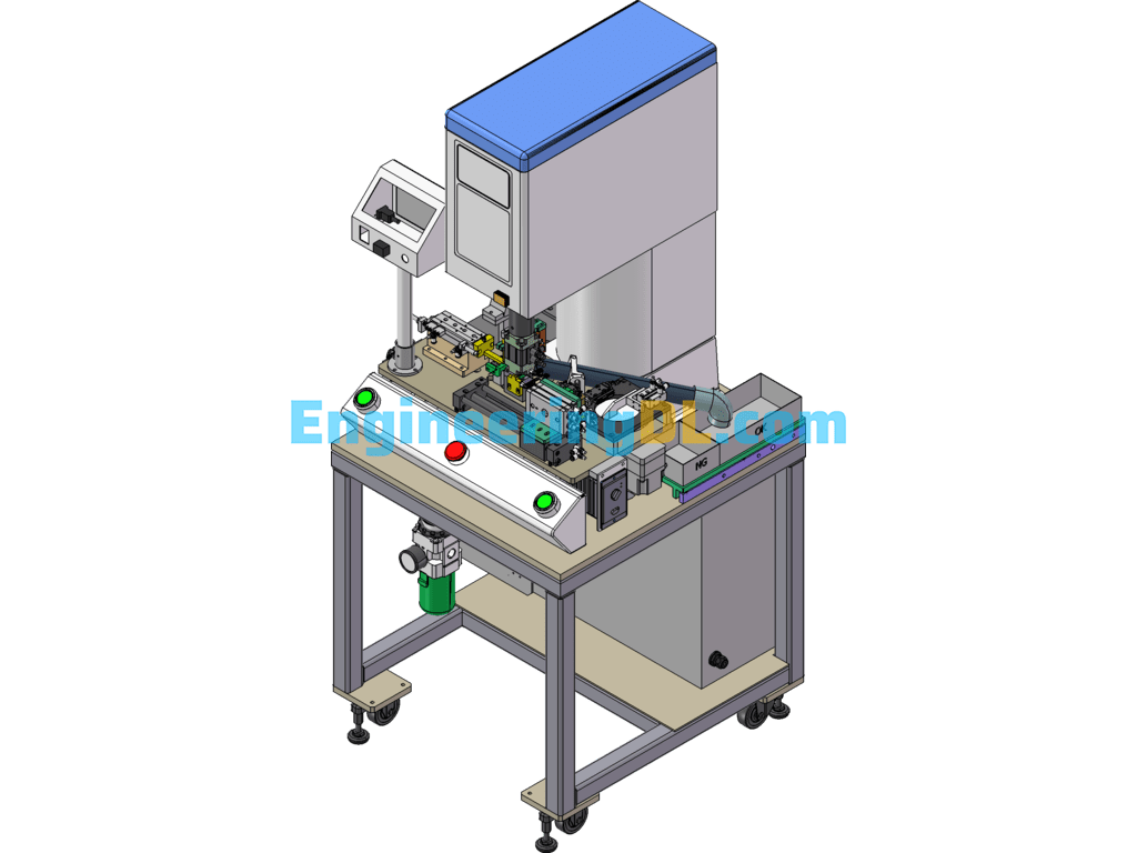Automatic Electronic Servo Press SolidWorks, 3D Exported Free Download