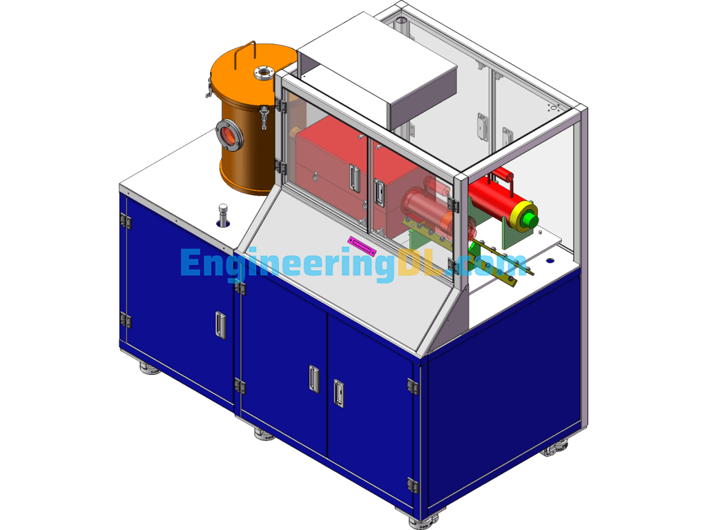Automatic Vacuum Coating Machine SolidWorks, 3D Exported Free Download