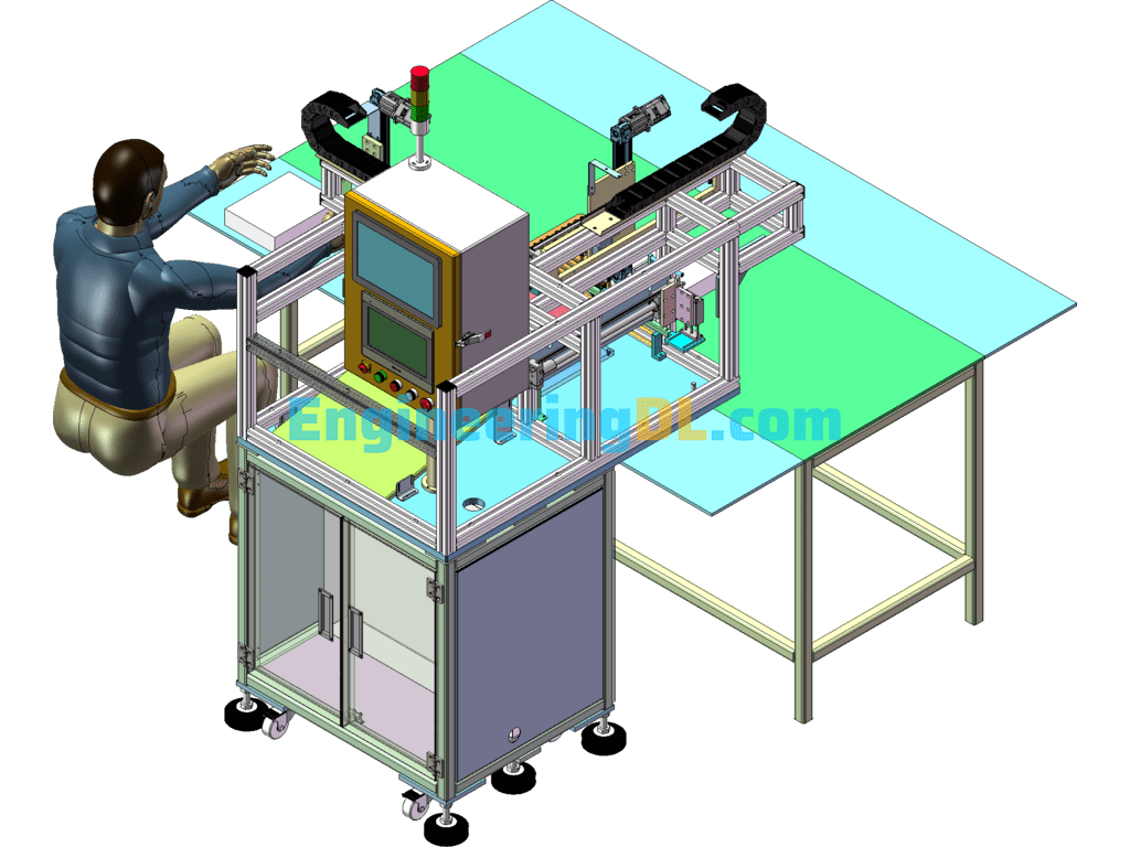Automatic Weighing And Code Reading Machine SolidWorks Free Download