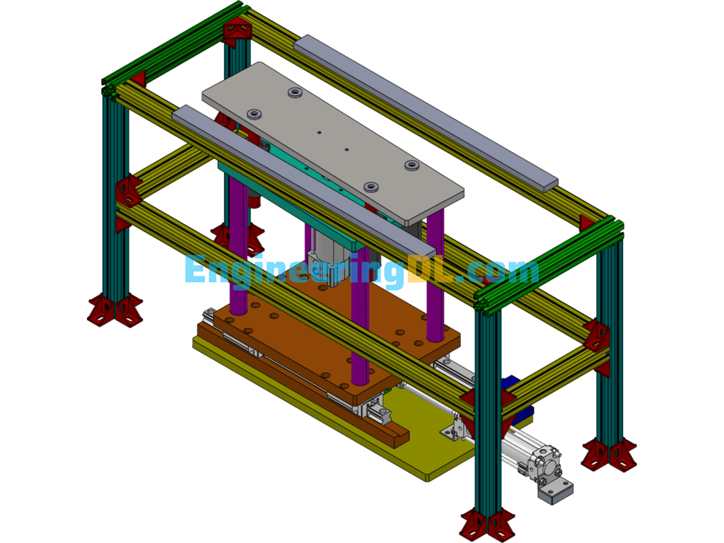 Automatic Mobile Rack SolidWorks, 3D Exported Free Download
