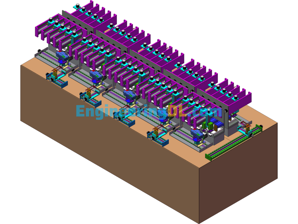 Automatic Pad Printing Machine Production Line Multi-Station Pad Printing Machine Platform SolidWorks, 3D Exported Free Download