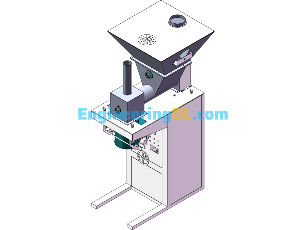 Automatic Powder Foam Packaging Machine SolidWorks, 3D Exported Free Download