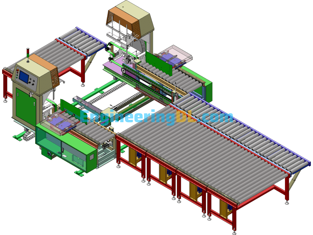 Automatic Cardboard Strapping Machine 1.5m SolidWorks Free Download
