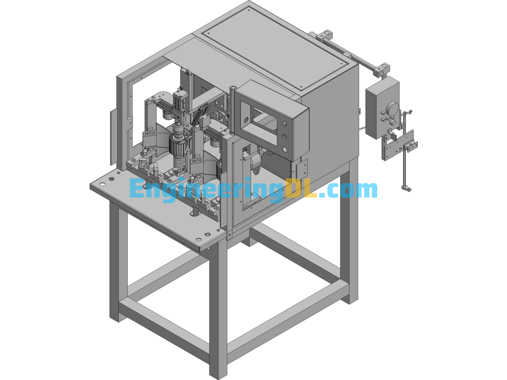 Automatic Wire Winding Equipment (With Its Own Wire Cutting And Wire Protection) 3D Exported Free Download