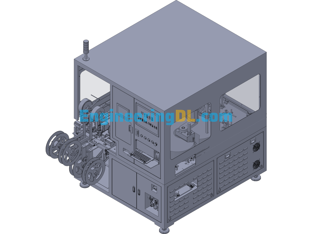 Automatic Taping Packaging Machine 3D Exported Free Download