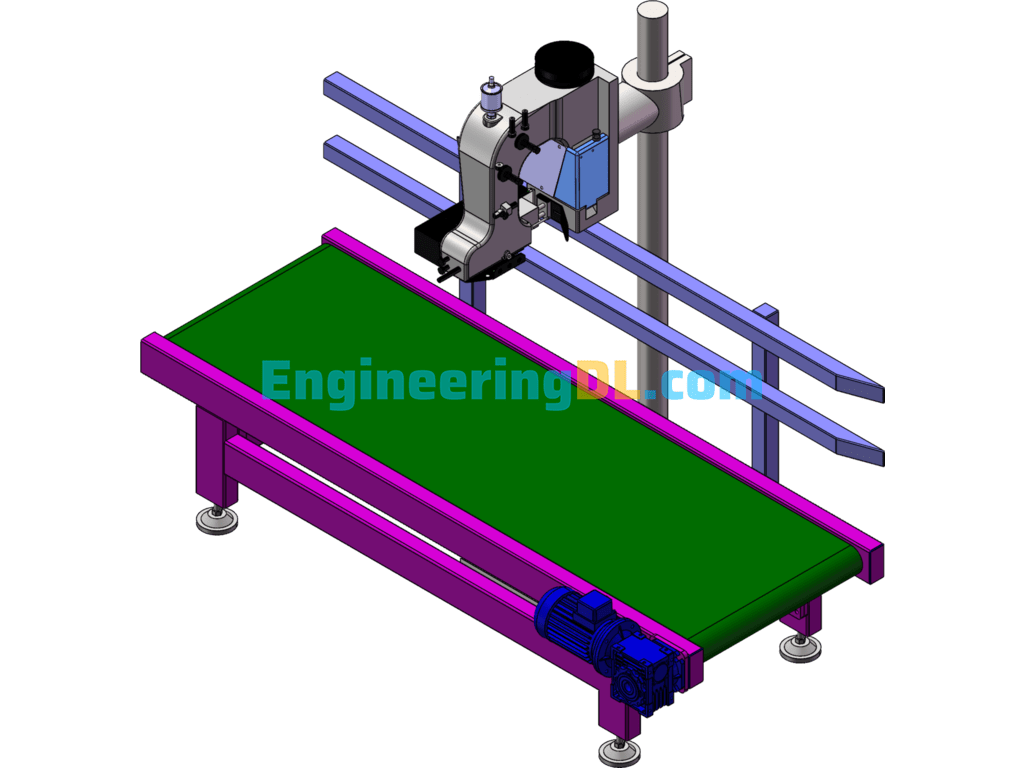 Automatic Sewing And Wrapping Machine SolidWorks, 3D Exported Free Download