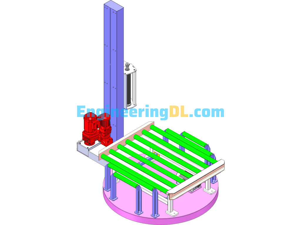 Automatic Wrap-Around Film Packaging Machine Packing Machine SolidWorks, 3D Exported Free Download