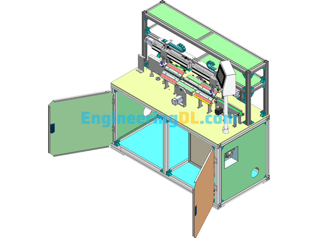 Automatic Flip Glue Applicator SolidWorks, AutoCAD, 3D Exported Free Download