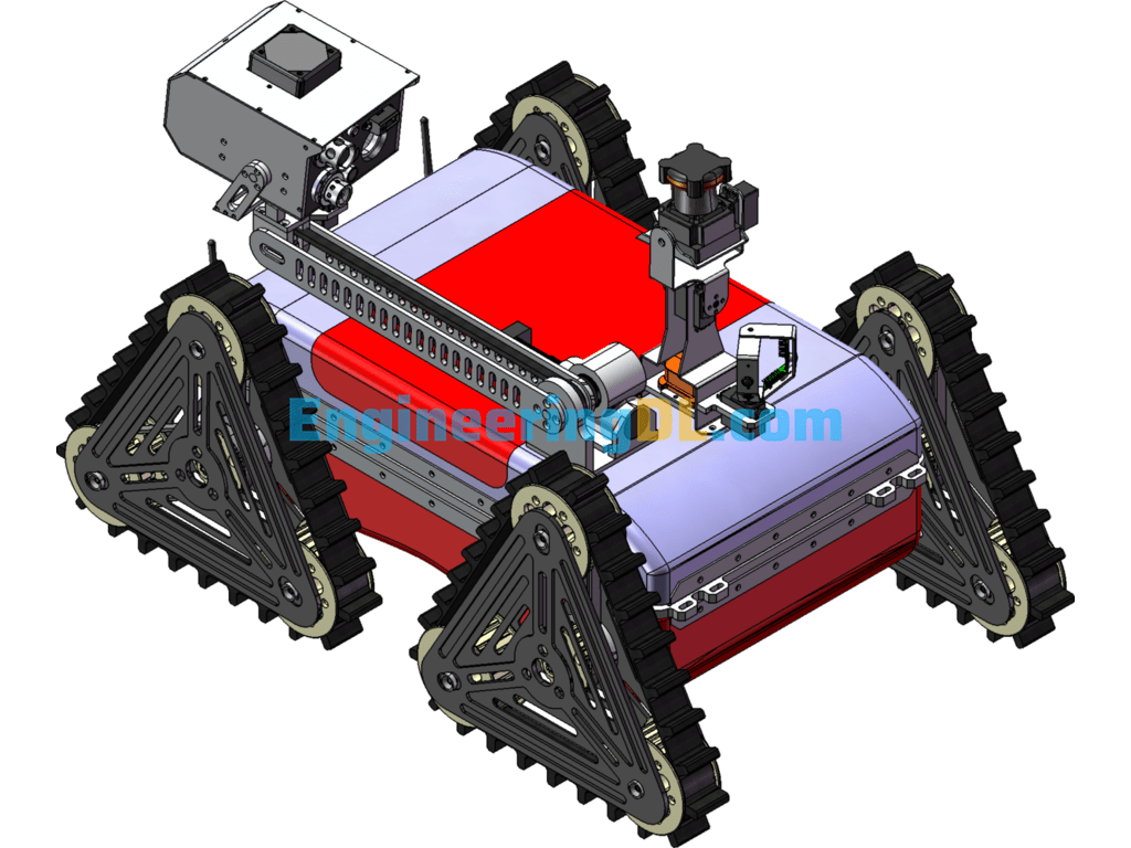 Automatic Rescue Robot SolidWorks, 3D Exported Free Download
