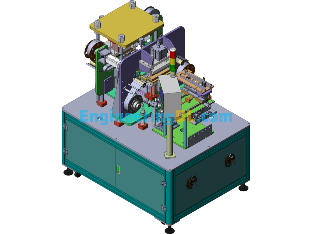 Automatic Cutting And Pasting Insulation Film Equipment SolidWorks Free Download