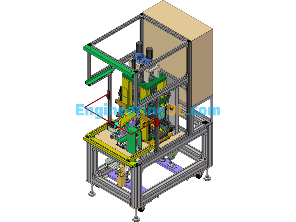 Automatic Filling Machine SolidWorks, 3D Exported Free Download