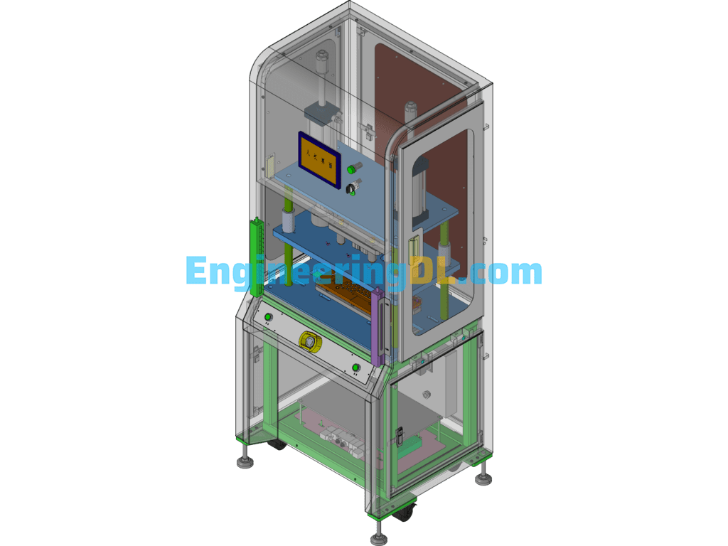 Automatic Keycap Loading All-In-One Machine SolidWorks, 3D Exported Free Download