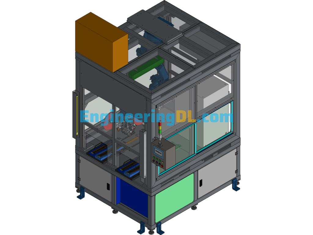 Automatic 3M Tape Assembly Machine 3D Exported Free Download